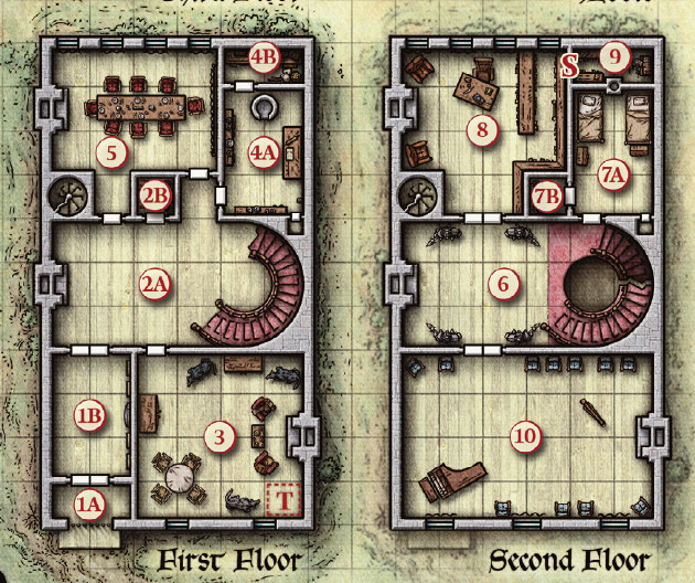 Карта особняка. Карта особняка ДНД. Карта особняка ДНД 5. Карта постоялого двора ДНД. DND 5 Mansion Map.